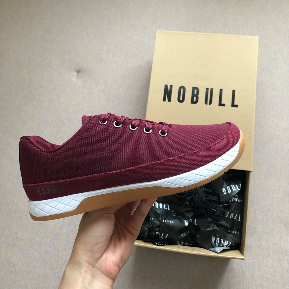 Nobull project burgundy canvas trainer